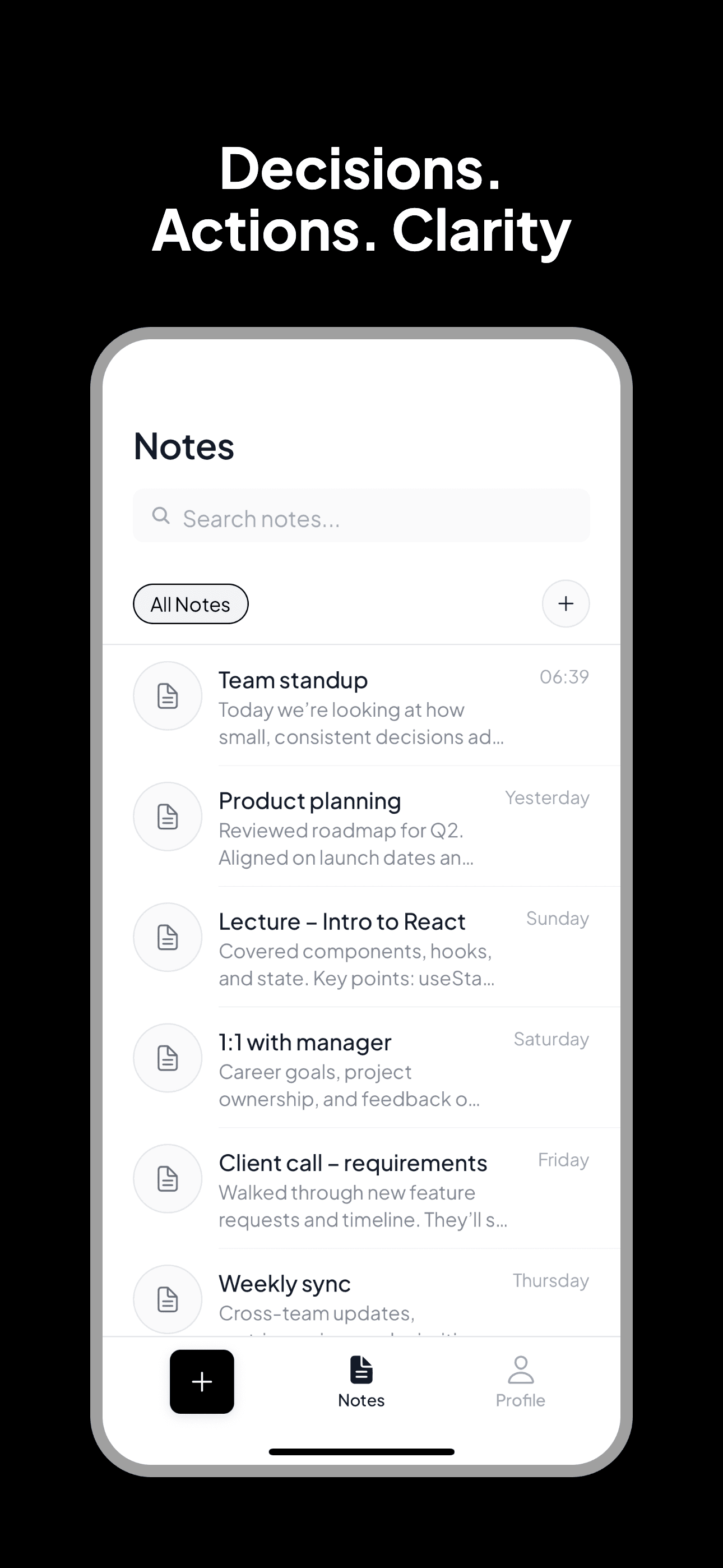 The Minutes - Decisions, Actions, Clarity