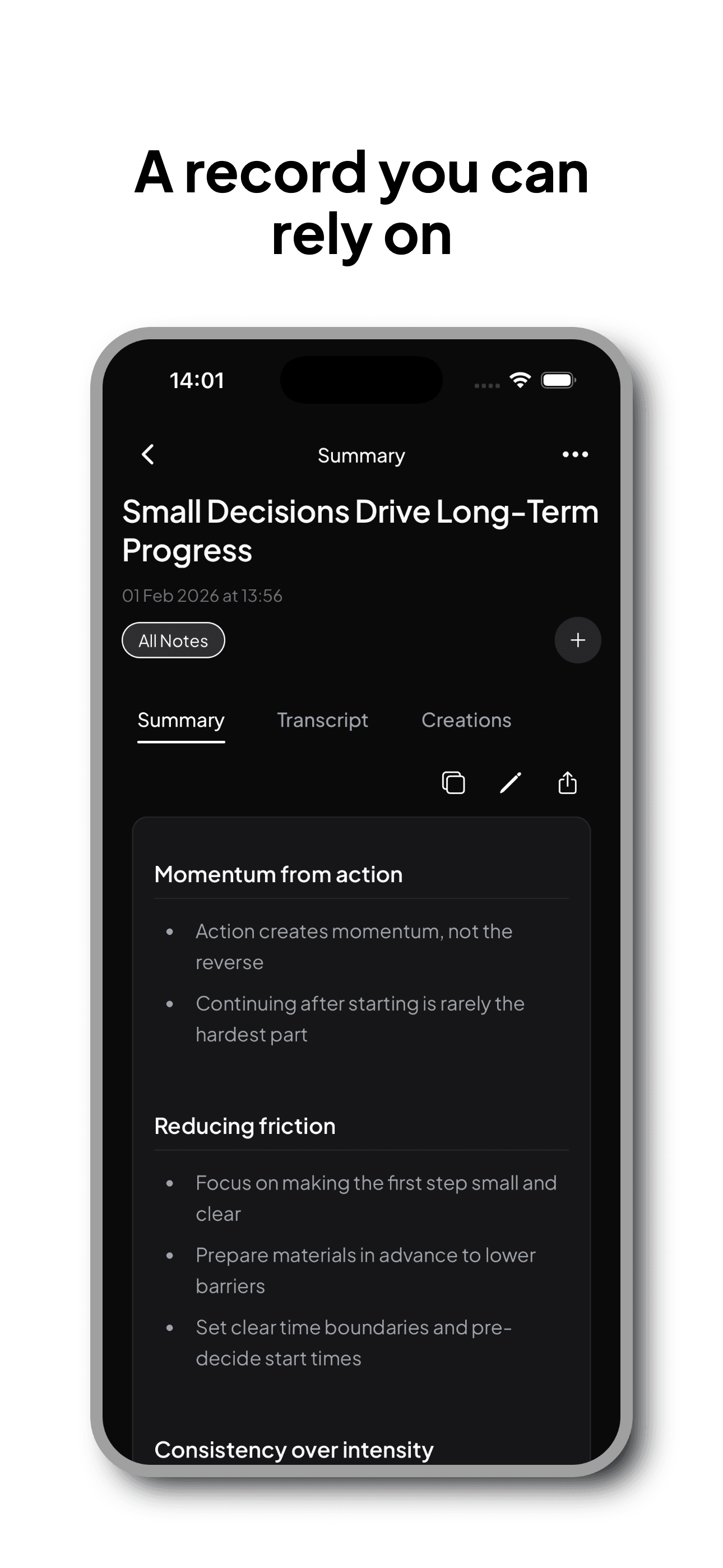 The Minutes - A record you can rely on